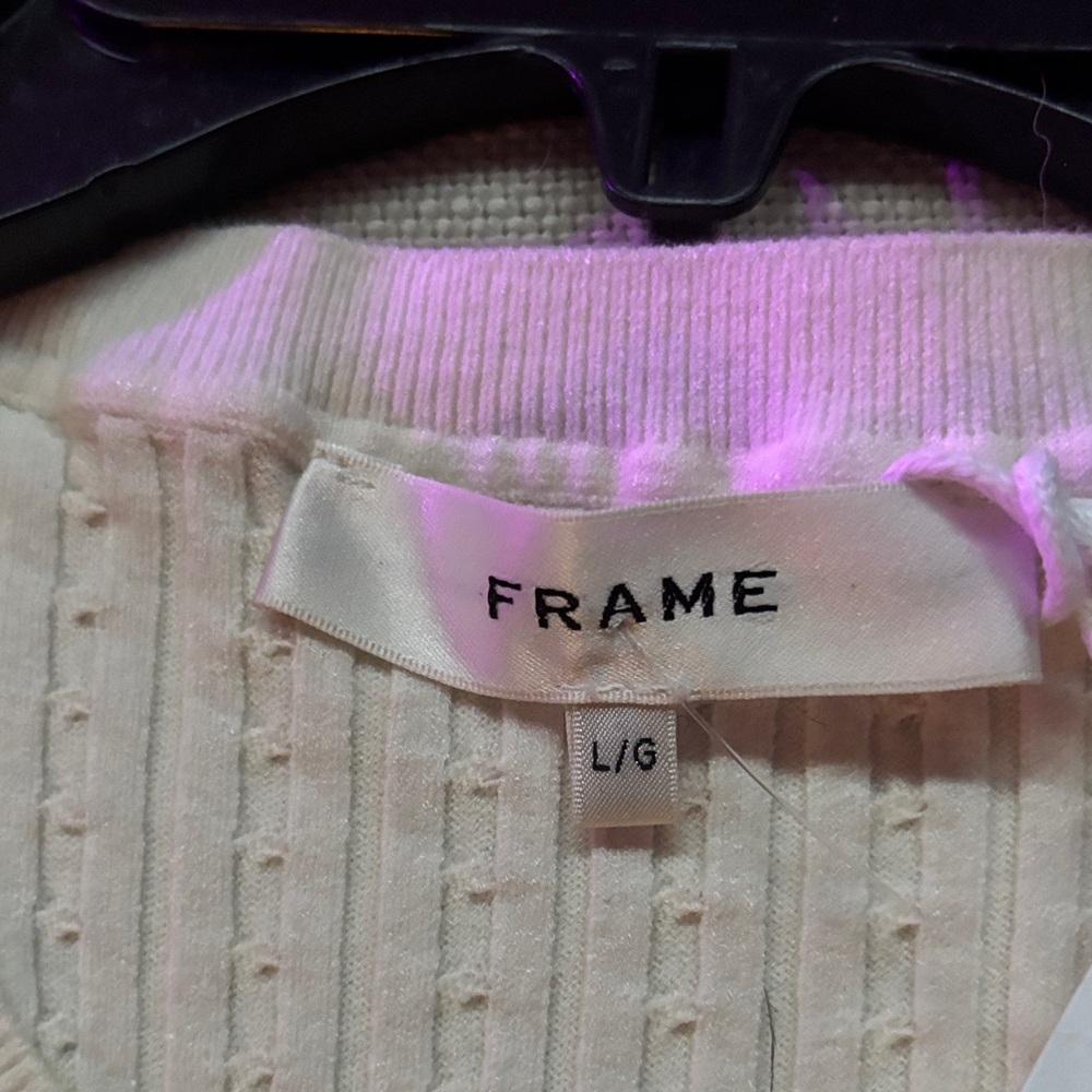 Frame Denim Ivory Ribbed Tank Top - Picture 3 of 14